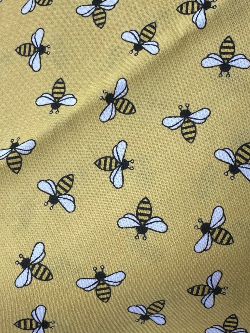 2 Yards Joann Fabrics “Honey Bees on Yellow” Cotton Fabric